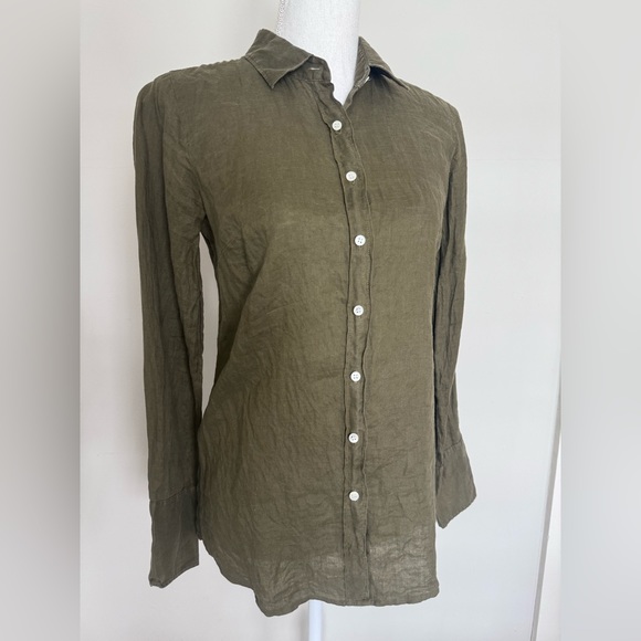 J. Crew Tops - J. Crew Long-sleeve Button-up Linen Shirt